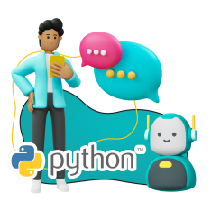 Умный чат-бот на Python - КИБЕРшкола программирования для детей, компьютерные курсы для школьников, начинающих и подростков - KIBERone г. Благовещенск
